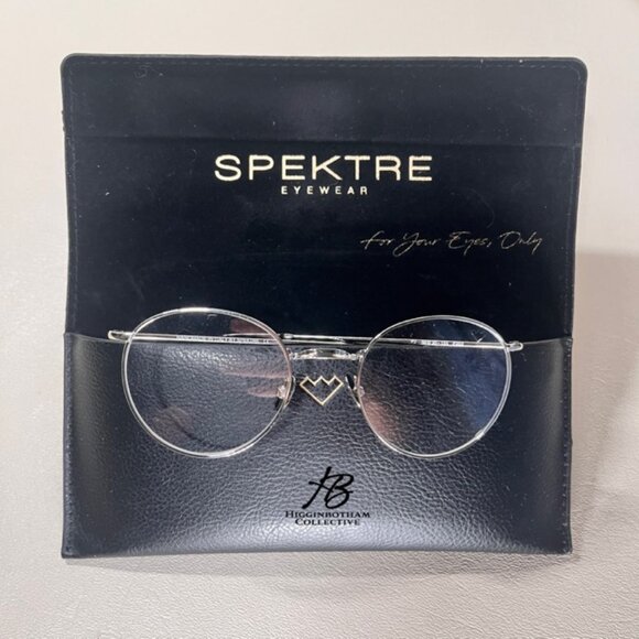 SPEKTRE P2 OPTICAL ROUND STAINLESS STEEL EYEGLASS FRAMES SILVER 50-20-135 NEW - Picture 3 of 16